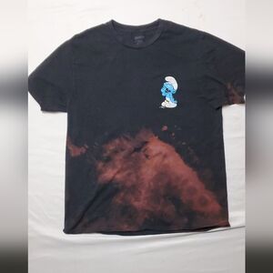 Bleached smurfs shirt size L